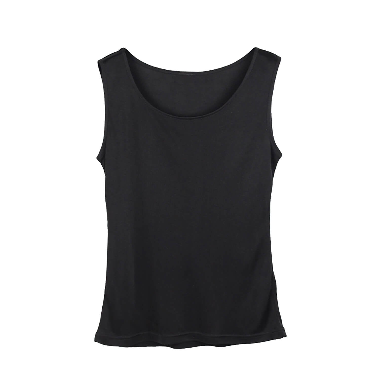 Silk Vest Mulberry Silk Sleeveless Bottoming Shirt Women's Top Black XS