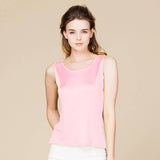 Silk Vest Mulberry Silk Sleeveless Bottoming Shirt Women's Top Light Pink XS