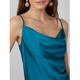 Summer Silk Dress Ladies Cowl Neck Pure Silk Slip Dress