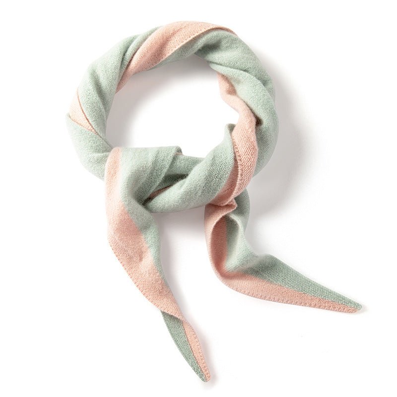 Two Tone Cashmere Wrap for Women Triangle Cashmere Scarf Cashmere Neck Tie