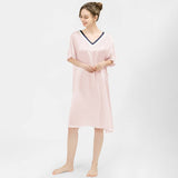 Women Pure Silk Nightdress V Neck 100% Silk Sleepwear