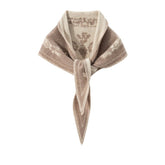 Womens 100% Cashmere Scarf Striped Cashmere Triangle Scarf for Fall Winter Mix Colors