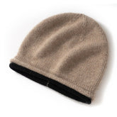 Womens Cashmere Beanie Knitted Cashmere Hats Low Pile Hat