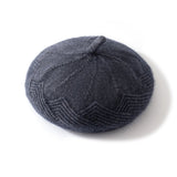 Womens Cashmere Beret Soft Knit French Cashmere Painter Hat
