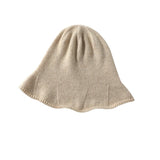 Womens Cashmere Bucket Hat for Fall Winter Cashmere Knitted Hat Head Warmer