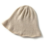 Womens Cashmere Bucket Hat for Fall Winter Cashmere Knitted Hat Head Warmer