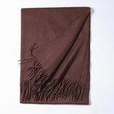 Womens Cashmere Shawl And Wraps Large Cashmere Scarf With Fringe Coffee XL