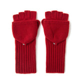 Womens Convertible Cashmere Knit Mittens Cashmere Flip Mittens