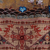 Women's Cranes Print Silk Kimono Robe Blossoms Silk Robe