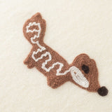 Womens Crew Neck Woodland Animal Intarsia Cashmere Sweater Pullover Ivory S