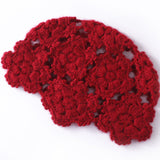 Womens Hand - Knit Cashmere Beanie Cluster Crochet Cashmere Stitch Cap