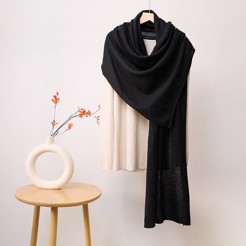 Women's Long Cashmere Shawl and Wraps Large Soft Solid Cashmere Scarf