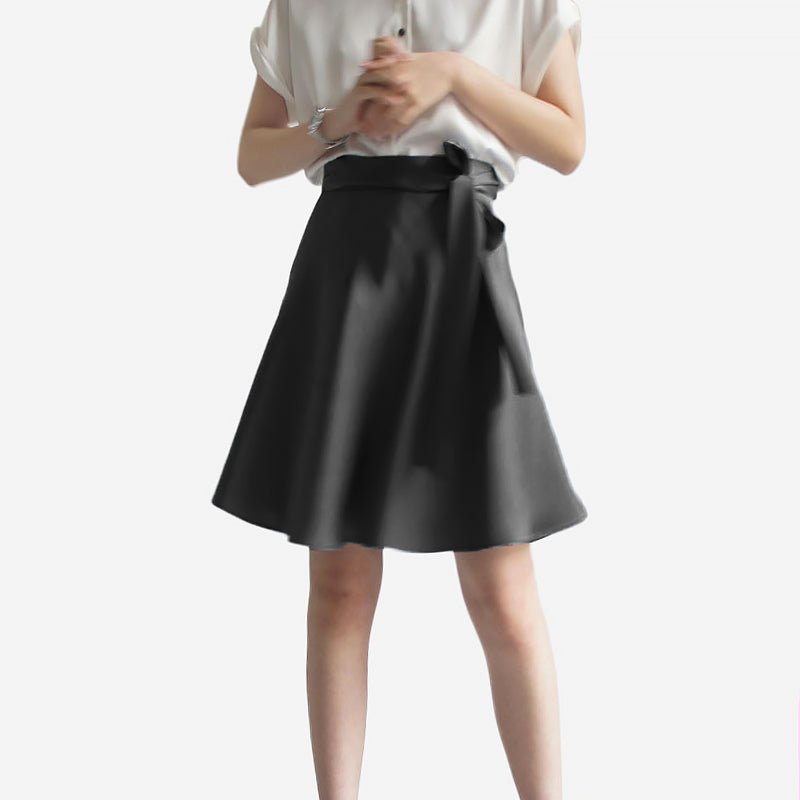 Womens Pure Silk Mini Skirt Tie Summer Guest Party Silk Dresses