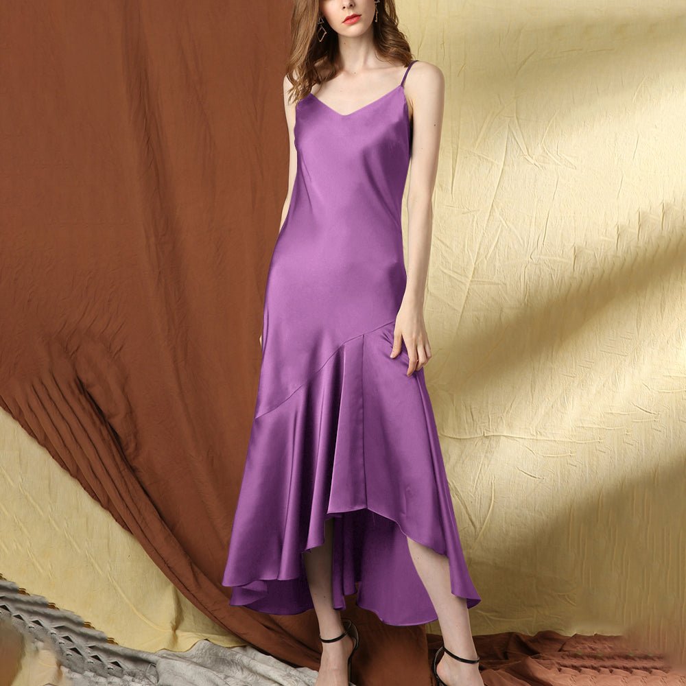 Womens Sexy Silk Dress Wedding Evening Formal Dresses