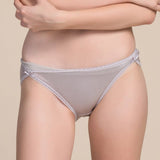 Womens Sexy Silk Bikini Panties Soft Lace Silk Underwear