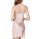 Women's Silk Lace Nightdress V Neck Mulberry Pure Silk Nightgown