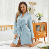 Womens Silk Robes 100% Mulberry Pure Silk Robe For Bridesmaids