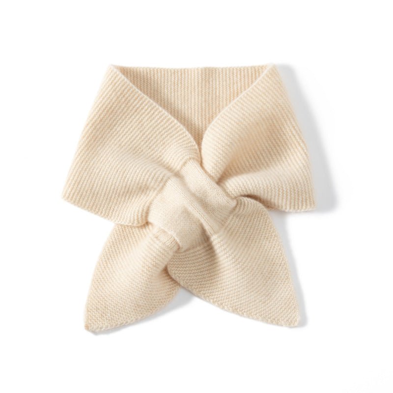 Womens Soft Cashmere Knitted Scarf Women Pull Through Cashmere Neck Warmer