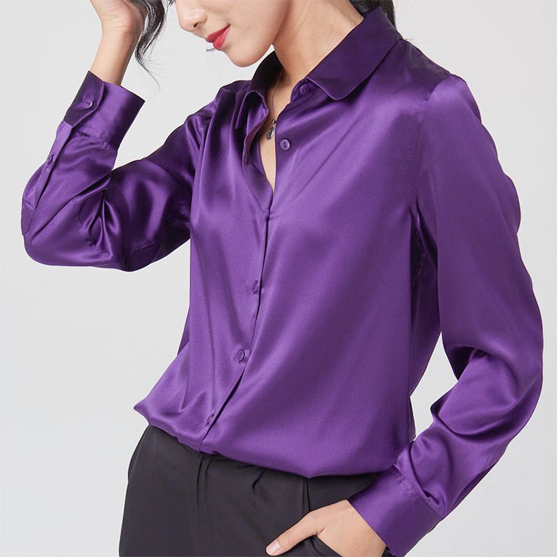 Purple Silk Blouse