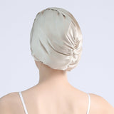 100% Mulberry Silk Sleep Cap for Women, Double Layer Silk Night Bonnet for Sleeping Curly Hair - slipintosoft