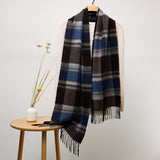 Long Cashmere Scarf with Tassel Plaid Cashmere Warps Multi Styles Winter Gifts - slipintosoft