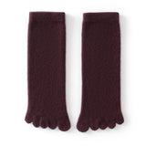 Adult Cashmere Five-Toe Socks Warm Knit Cashmere Socks for Men and Women