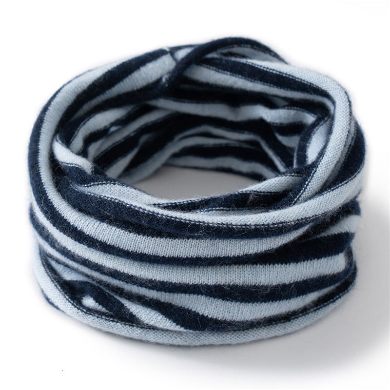 Kids Striped Cashmere Scarf Cashmere Neck Gateter Pure Cashmere Neck Walder