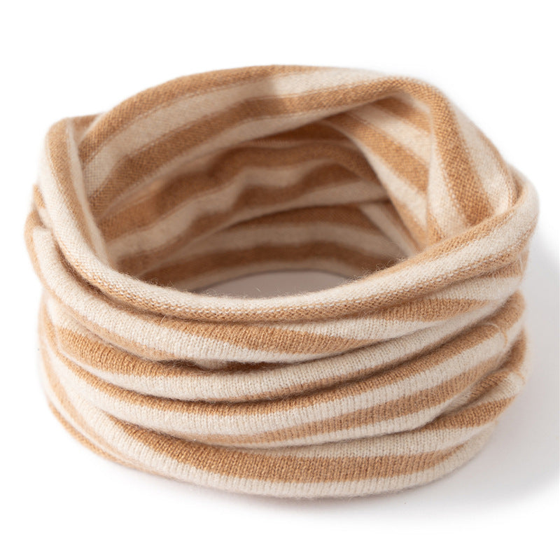 Kids Striped Cashmere Scarf Cashmere Neck Gateter Pure Cashmere Neck Walder