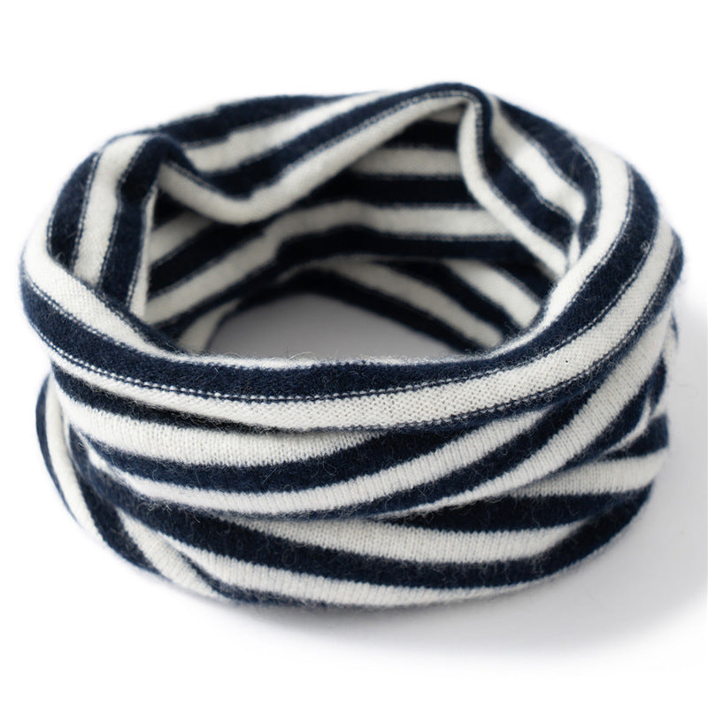 Kids Striped Cashmere Scarf Cashmere Neck Gateter Pure Cashmere Neck Walder