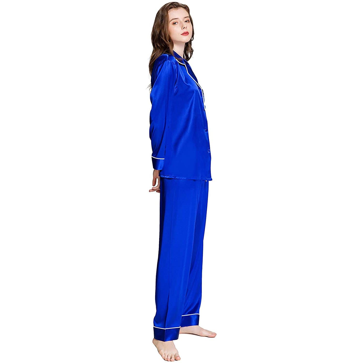 Women's Affordable Silk Pajamas Set Button Down Mulberry Silk Sleepwear - slipintosoft