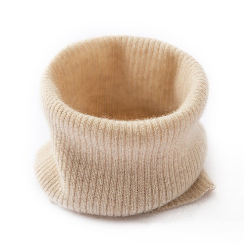 Cashmere Ribbed Neck Scarf Lightweight Solid Cashmere Neck Gaiter for Fall Winter - slipintosoft