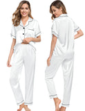 Silk Matching Pajamas 100% Mulberry Silk Couple Pajamas for Men and Women - slipintosoft