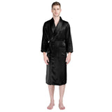 Long Silk Robe For Men Big and Tall Silk Dressing Gown -  slipintosoft