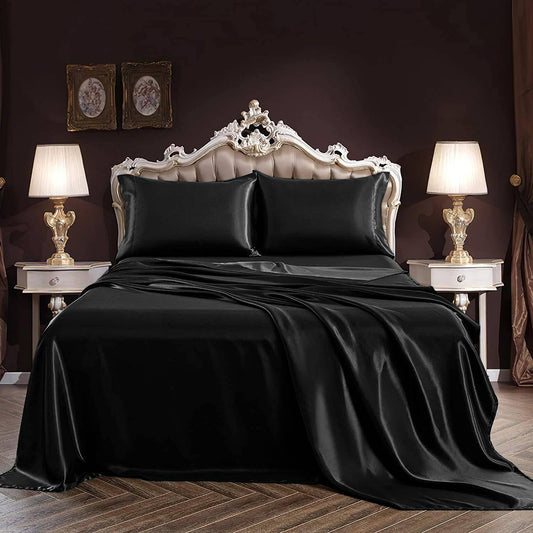 Set biancheria da letto di lusso in seta 100% seta 19 mm 4 pezzi