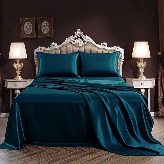 Luxury 100% di seta da letto di seta 22 momme set di biancheria da letto di seta pura