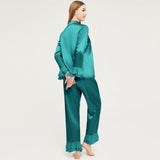 Donne di lusso Silk PJS in due pezzi Pigione in seta a gelso 100%