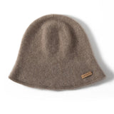 Cappello a secchiello in cashmere da donna Cappello cloche lavorato a maglia in cashmere per l'autunno inverno