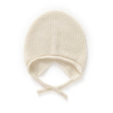 Pure Cashmere Beanie Hat Curl Edge Cashmere Ski Cap for Women Tie-able Hats