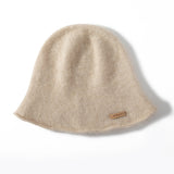 Cappello a secchiello in cashmere da donna Cappello cloche lavorato a maglia in cashmere per l'autunno inverno