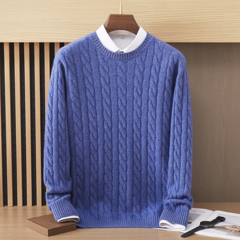 mens long sleeve cashmere knitted sweater crew neck cashmere sweatshirts dressy wear Wool Cashmere Sweater for Men