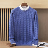 mens long sleeve cashmere knitted sweater crew neck cashmere sweatshirts dressy wear Wool Cashmere Sweater for Men