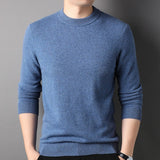 Mens Mock Neck Pure Cashmere Sweater Long Sleeve Solid Cashmere Tops Multi Colors - slipintosoft