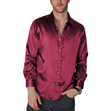 Camicia elegante in seta da uomo Camicie di seta casual da festa di lusso