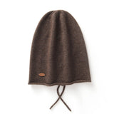 Pure Cashmere Beanie Hat with Drawstring Cashmere Double - Layered Ski Cap Head Warmer Cashmere Hats