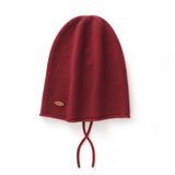 Pure Cashmere Beanie Hat with Drawstring Cashmere Double - Layered Ski Cap Head Warmer Cashmere Hats