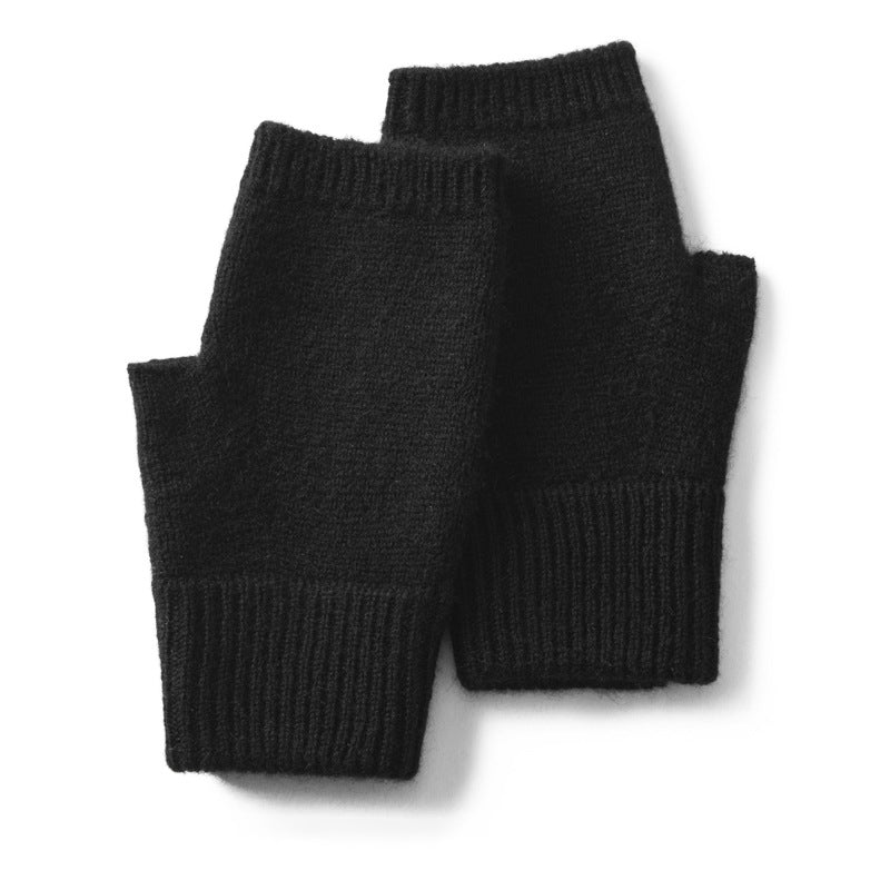 pure cashmere half - finger gloves for women cashmere fingerless gloves warm knitted gloves - slipintosoft