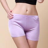 Silk boxer briefs mid-waist underwear for women mulberry silk knitted comfortable and breathable leggings - slipintosoft