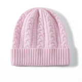 cappello in cashmere per bambini ragazza ragazzo invernale spesso paraorecchie lavorato a maglia caldo resistente al freddo berretto in cashmere