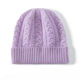 cappello in cashmere per bambini ragazza ragazzo invernale spesso paraorecchie lavorato a maglia caldo resistente al freddo berretto in cashmere