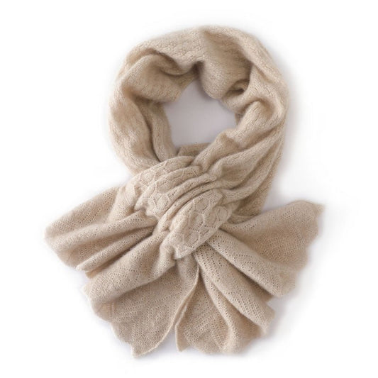 Soft Cashmere Cut - out Scarf Small Crossed Cashmere Neckerchief for Women - slipintosoft